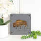 Bison Metal Wall Art on Reclaimed Wood, Buffalo Decor, Yellowstone Gift, 5.5 Inch Square Steel Sign, Western Decor, Housewarming Gift
