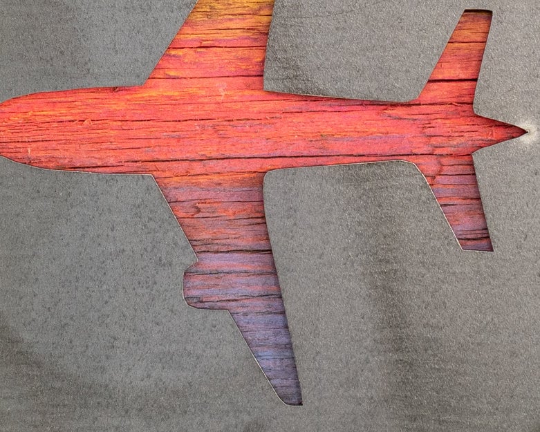 Airplane Metal Wall Art on Reclaimed Wood, Aviation Decor, Pilot Gift