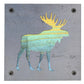 Moose Metal Wall Art on Reclaimed Wood, Cabin Decor, Woodland Nursery Moose, 5.5 Inch Square Steel Sign, Moose Gift, Housewarming Gift