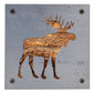 Moose Metal Wall Art on Reclaimed Wood, Cabin Decor, Woodland Nursery Moose, 5.5 Inch Square Steel Sign, Moose Gift, Housewarming Gift