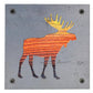 Moose Metal Wall Art on Reclaimed Wood, Cabin Decor, Woodland Nursery Moose, 5.5 Inch Square Steel Sign, Moose Gift, Housewarming Gift