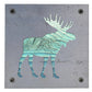 Moose Metal Wall Art on Reclaimed Wood, Cabin Decor, Woodland Nursery Moose, 5.5 Inch Square Steel Sign, Moose Gift, Housewarming Gift