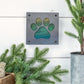 Paw Print Metal Wall Art on Reclaimed Wood, Dog and Cat Lover Gift, Pet Decor