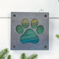 Paw Print Metal Wall Art on Reclaimed Wood, Dog and Cat Lover Gift, Pet Decor