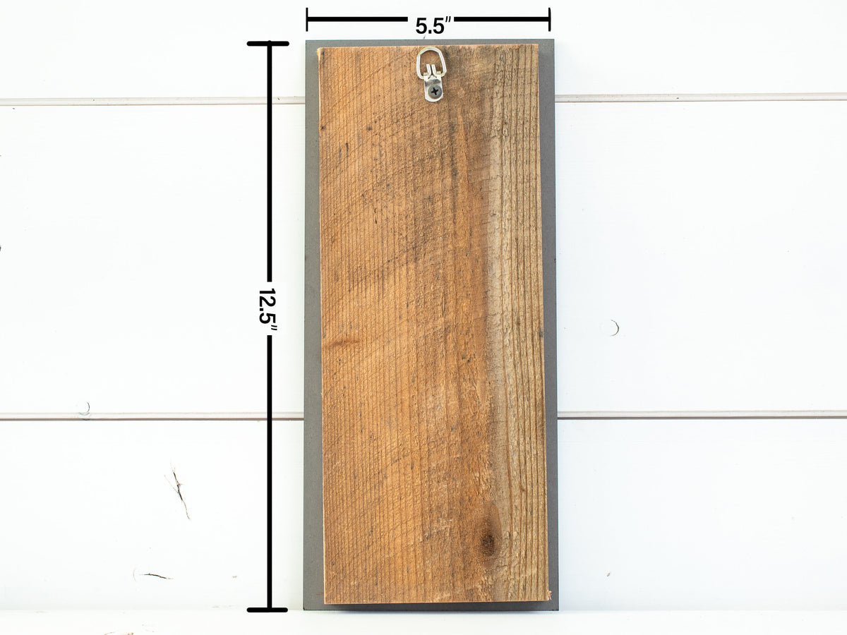 Fly Fishing Angler Metal Wall Art on Reclaimed Wood, Tall 12.5 Inch Fishing Sign, Angler Gift
