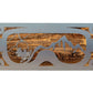 Ski Goggles Chairlift Metal Wall Art on Reclaimed Wood, Ski Lodge Decor, 12.5 Inch Wide Steel Sign, Ski Gift, Skier Gift, Ski Cabin Decor
