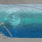 Fly Fisherman Metal Wall Art on Reclaimed Wood, Horizontal 12.5 Inch Cabin Decor