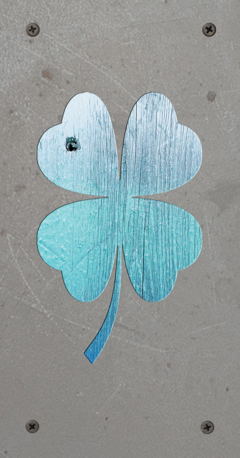 Four Leaf Clover Metal Wall Art on Reclaimed Wood, Lucky Shamrock, Irish Decor, 5.5 Inch Square Steel Sign, Irish Gift, St Patricks Decor