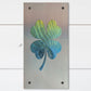 Four Leaf Clover Metal Wall Art on Reclaimed Wood, Lucky Shamrock, Irish Decor, 5.5 Inch Square Steel Sign, Irish Gift, St Patricks Decor