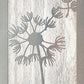 Dandelion Seeds Metal Wall Art on Reclaimed Wood, 12.5 Inch Boho Flower Decor