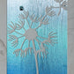 Dandelion Seeds Metal Wall Art on Reclaimed Wood, 12.5 Inch Boho Flower Decor