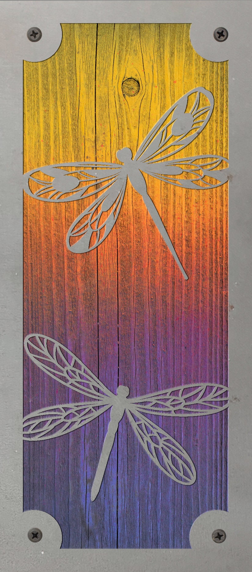 Dragonfly Metal Wall Art on Reclaimed Wood, Fairycore Decor, Dragonfly Gift