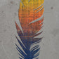 Feather Metal Wall Art on Reclaimed Wood, Boho Rustic Decor, 12.5 Inch Sign