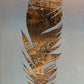 Feather Metal Wall Art on Reclaimed Wood, Boho Rustic Decor, 12.5 Inch Sign