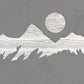 Mountain Range Metal Wall Art on Reclaimed Wood, 12.5 Inch Rustic Cabin Decor