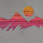 Mountain Range Metal Wall Art on Reclaimed Wood, 12.5 Inch Rustic Cabin Decor