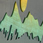 Mountain Range Metal Wall Art on Reclaimed Wood, 12.5 Inch Rustic Cabin Decor
