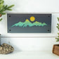 Mountain Range Metal Wall Art on Reclaimed Wood, 12.5 Inch Rustic Cabin Decor