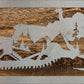 Snowmobile Metal Wall Art on Reclaimed Wood, 12.5 Inch Cabin Decor, Sledder Gift