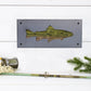 Trout Metal Wall Art on Reclaimed Wood, 12.5 Inch Fishing Decor, Fisherman Gift