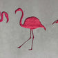Three Flamingos Metal Wall Art on Reclaimed Wood, Tropical Coastal Decor, 12.5 Inch Wide Steel Sign, Flamingo Decor, Flamingo Gift