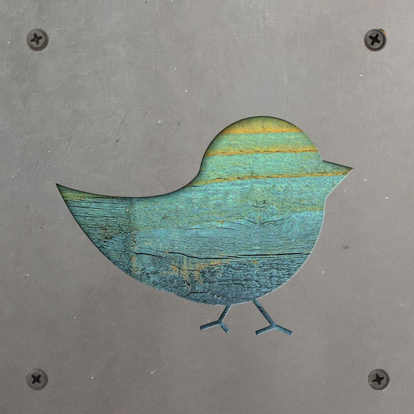Baby Chick Metal Wall Art on Reclaimed Wood, Farmhouse Nursery, Chicken Gift