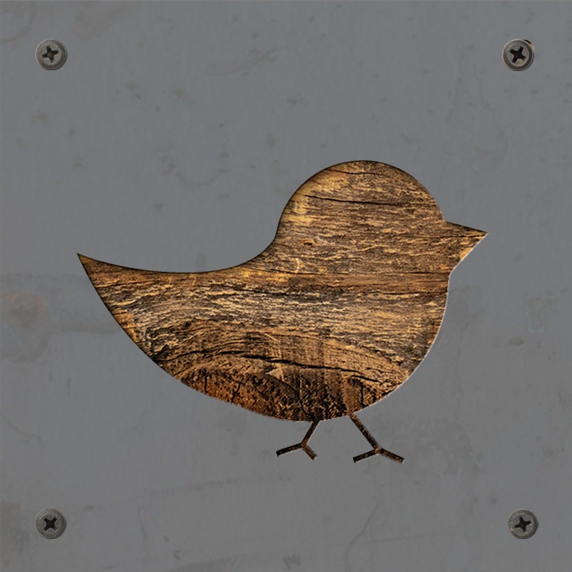 Baby Chick Metal Wall Art on Reclaimed Wood, Farmhouse Nursery, Chicken Gift