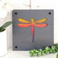 Dragonfly Metal Wall Art on Reclaimed Wood, Garden Room Decor, Nature Gift, 5.5 Inch Square Steel Sign, Dragonfly Lover, Cottagecore Decor