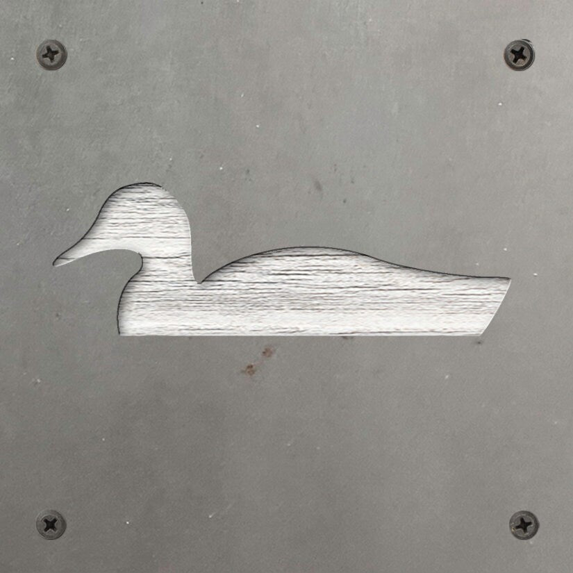 Duck Metal Wall Art on Reclaimed Wood, Lake Cabin Decor, Duck Hunter Gift, 5.5 Inch Square Steel Sign, Waterfowl Decor, Housewarming Gift