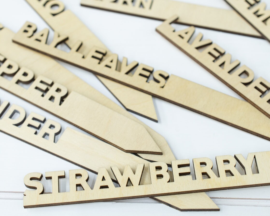 Personalized Wooden Garden Markers, Garden Stakes, Gardening Gifts