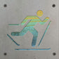 Cross Country Skier Metal Wall Art on Reclaimed Wood, XC Ski Gift, Cabin Decor