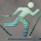 Cross Country Skier Metal Wall Art on Reclaimed Wood, XC Ski Gift, Cabin Decor