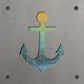 Anchor Metal Wall Art on Reclaimed Wood, Nautical Coastal Decor, Boat Lover Gift, 5.5 Inch Square Steel Sign, Lake House Decor