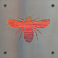 Honey Bee Metal Wall Art on Reclaimed Wood, Bee Kitchen Decor, Beekeeper Gift, 5.5 Inch Square Steel Sign, Bumble Bee Si