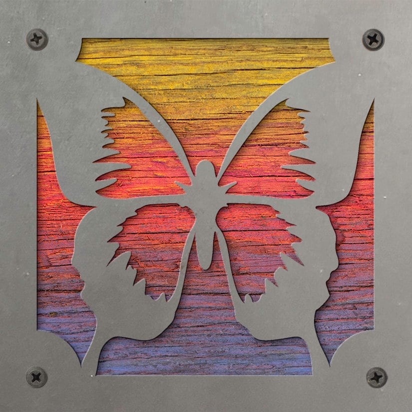 Butterfly Metal Wall Art on Reclaimed Wood, Whimsical Butterfly Decor, Gift for Her