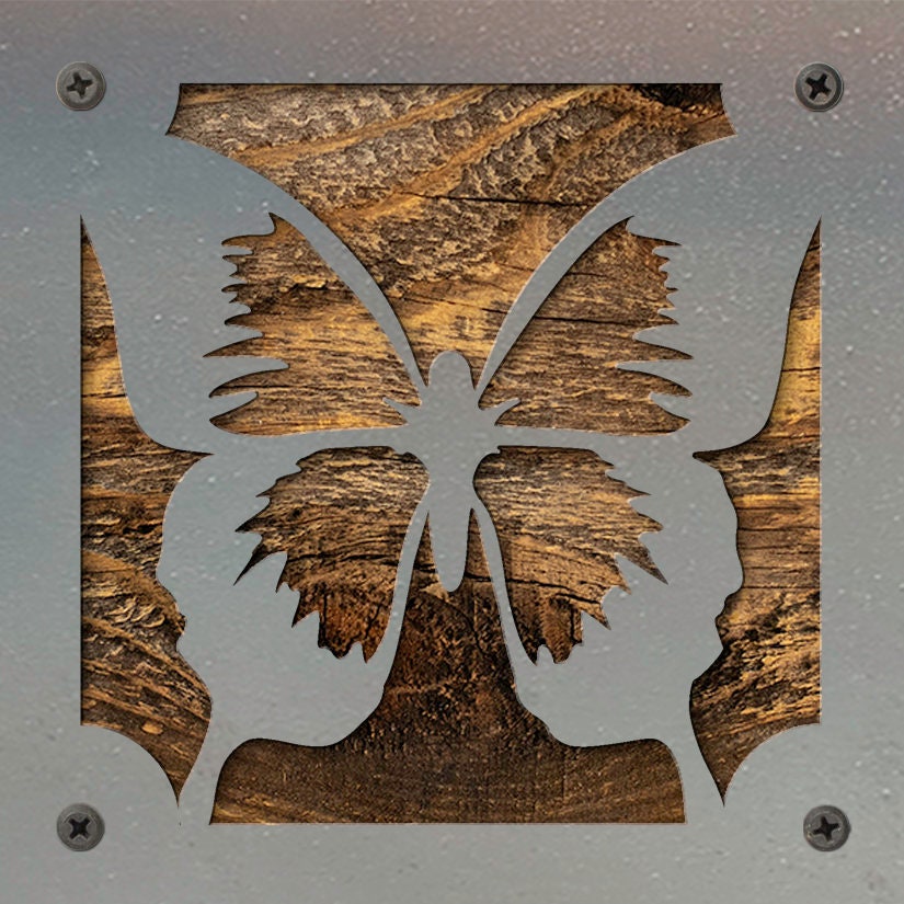 Butterfly Metal Wall Art on Reclaimed Wood, Whimsical Butterfly Decor, Gift for Her