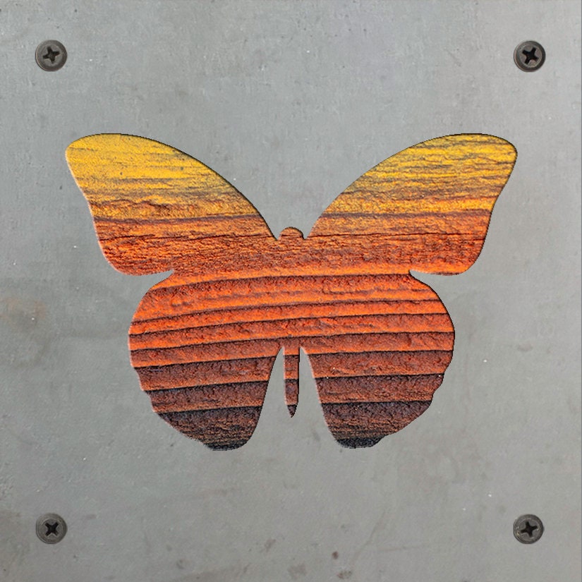 Butterfly Metal Wall Art on Reclaimed Wood, Colorful Butterfly Decor, Gift for Her