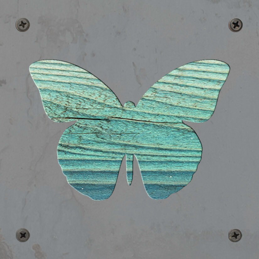 Butterfly Metal Wall Art on Reclaimed Wood, Colorful Butterfly Decor, Gift for Her