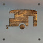 Camper Trailer Metal Wall Art on Reclaimed Wood, RV Decor, Camping Sign