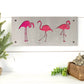 Flamingo Trio Metal Wall Art on Reclaimed Wood, 12.5 Inch Beach House Decor, Tropical Wall Art, Flamingo Lover, Coastal Gift