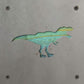 T-Rex Dinosaur Metal Wall Art on Reclaimed Wood, Dino Nursery Decor, Kids Room, 5.5 Inch Square Steel Sign, Dinosaur Gift