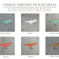T-Rex Dinosaur Metal Wall Art on Reclaimed Wood, Dino Nursery Decor, Kids Room, 5.5 Inch Square Steel Sign, Dinosaur Gift