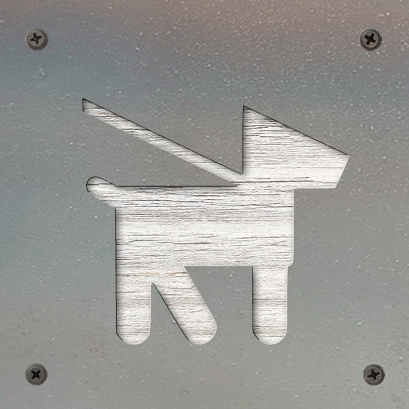 Dog Walking Metal Wall Art on Reclaimed Wood, Dog Lover Gift, Entryway Sign