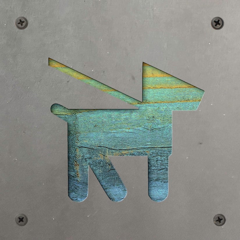Dog Walking Metal Wall Art on Reclaimed Wood, Dog Lover Gift, Entryway Sign