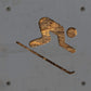 Downhill Skier Metal Wall Art on Reclaimed Wood, Ski Cabin Decor, Skier Gift, 5.5 Inch Square Steel Sign, Ski Lodge Decor