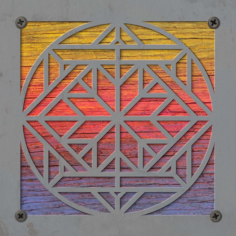 Quilt Square Metal Wall Art on Reclaimed Wood, Quilters Corner Sign, Craft Room