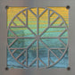 Geometric Quilt Block Metal Wall Art on Reclaimed Wood, Quilter Gift