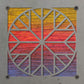 Geometric Quilt Block Metal Wall Art on Reclaimed Wood, Quilter Gift