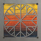 Geometric Quilt Block Metal Wall Art on Reclaimed Wood, Quilter Gift