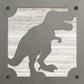 T-Rex Dinosaur Metal Wall Art on Reclaimed Wood, Boys Room Decor, Dino Gift